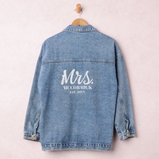 Moderne Frau Script Name Wedding Jeansjacke (Hangar)