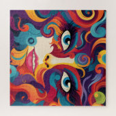 Moderne Frau Vibranl Whirl von Emotionen Puzzle (Horizontal)