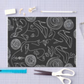 Moderne Frauen Abstrakt in der Linie Seidenpapier (Handwerk)