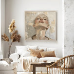 Moderne Frauen Portrait Malerei Kunst Poster<br><div class="desc">Mit dem raffinierten Charme der "Modern Woman Portrait Painting Aesthetic Wall Art" können Sie Ihren Raum erweitern. Dieses faszinierende Kunstwerk zeigt ein Portrait einer jungen Frau, schön in neutralen Beige-Tönen mit subtilen Highlights gerendert. Das elegante und minimalistische Design besticht durch moderne Ästhetik und ist somit ein perfektes Aushängeschild für jedes...</div>
