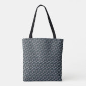 Moderne Frauen rustikal blau & grau Tasche (Rückseite)