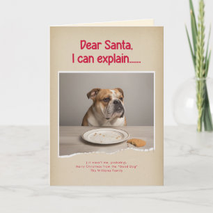 Moderne freche lustige Hunde-Foto-Weihnachtskarte  Karte