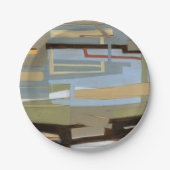 Moderne freie Ausdruck-Malerei vom Normannen Wyatt Pappteller (Vorderseite)