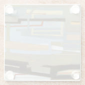 Moderne freie Ausdrucksbilder von Norman Wyatt Glasuntersetzer (Rückseite)