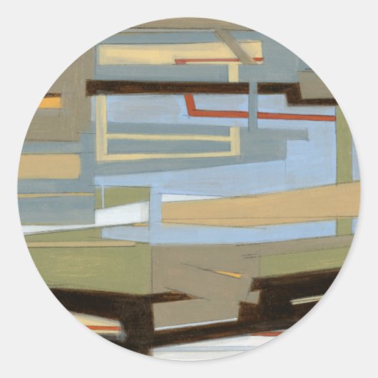 Moderne freie Ausdrucksbilder von Norman Wyatt Runder Aufkleber (Vorderseite)