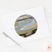 Moderne freie Ausdrucksbilder von Norman Wyatt Runder Aufkleber (Umschlag)