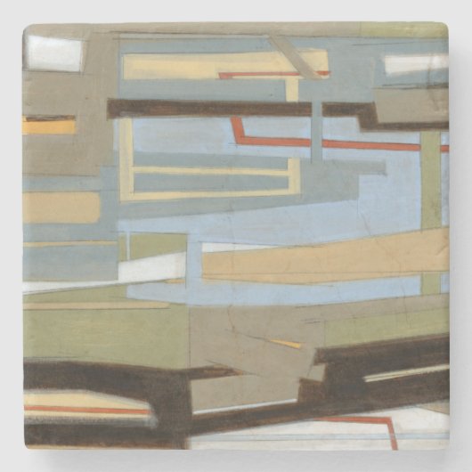 Moderne freie Ausdrucksbilder von Norman Wyatt Steinuntersetzer (Vorderseite)