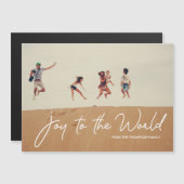 Moderne Freude am Weihnachtsfest im World Fun Weih Magnetkarte (Vorne/Hinten)