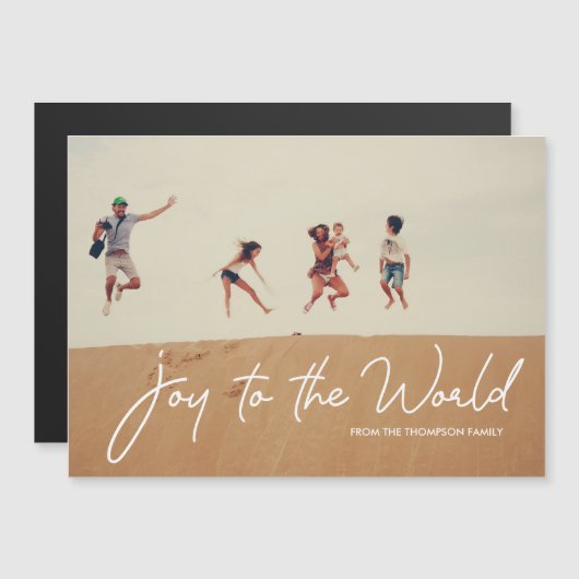 Moderne Freude am Weihnachtsfest im World Fun Weih Magnetkarte (Vorne/Hinten)