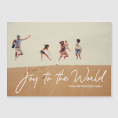 Moderne Freude am Weihnachtsfest im World Fun Weih Magnetkarte (Vorderseite)