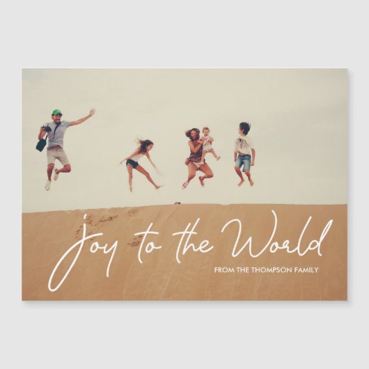 Moderne Freude am Weihnachtsfest im World Fun Weih Magnetkarte (Vorderseite)