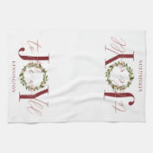 Moderne Freude an der Weihnachtsfeier der Welt Geschirrtuch (Horizontal)