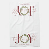 Moderne Freude an der Weihnachtsfeier der Welt Geschirrtuch (Vertikal)