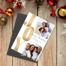 Moderne Freude frohe Weihnachten Zwei Foto Minimal