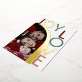 Moderne Freude & Liebe Foto Folien Feiertagskarte (Gedreht)