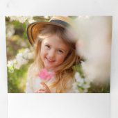 Moderne freudvolle Typografie Halbbogen 2-Foto Dreifach Gefaltete Urlaubskarte (Innen Erste Seite)