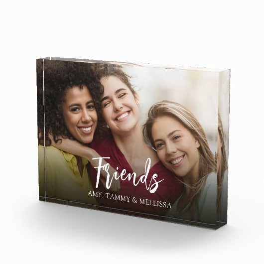 Moderne Freunde Personalisiert Fotoblock (Rechts)