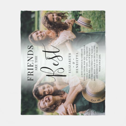 Moderne "FREUNDE" sind der beste Foto Keepake Fleecedecke (Vorderseite)