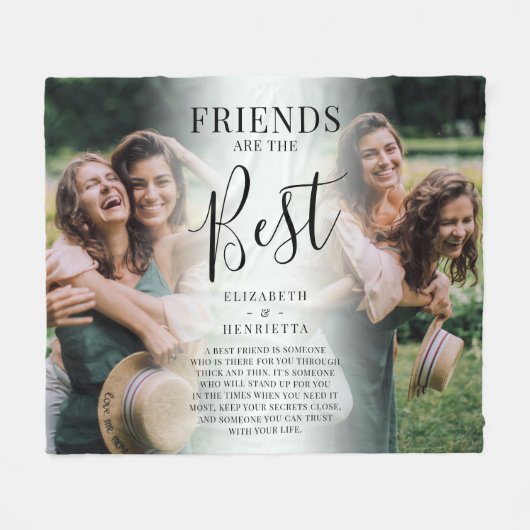 Moderne "FREUNDE" sind der beste Foto Keepake Fleecedecke (Vorderseite (Horizontal))