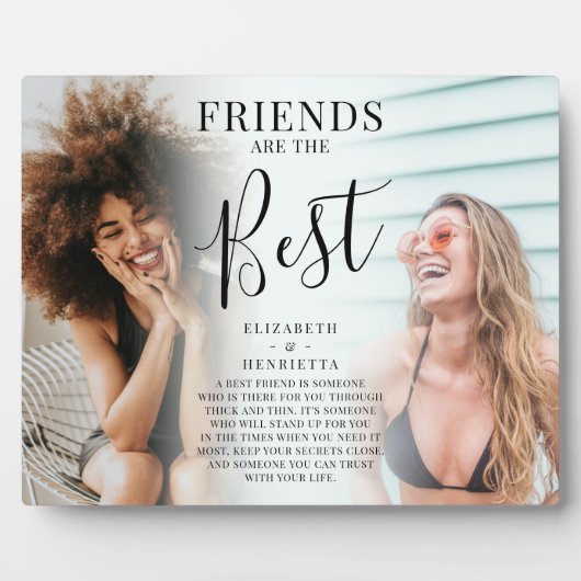 Moderne "FREUNDE" sind der beste Foto Keepake Fotoplatte (Vorderseite)