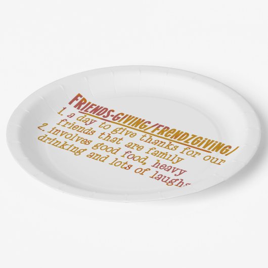 Moderne Freundschaft Pappteller (Schrägansicht)