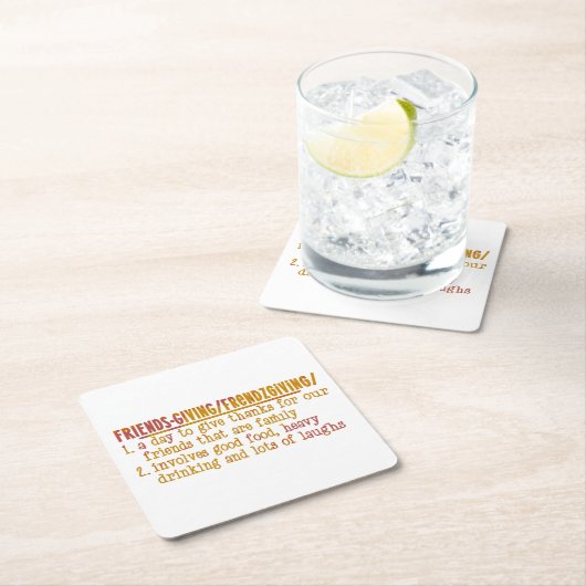 Moderne Freundschaft Rechteckiger Pappuntersetzer (Vor Ort)