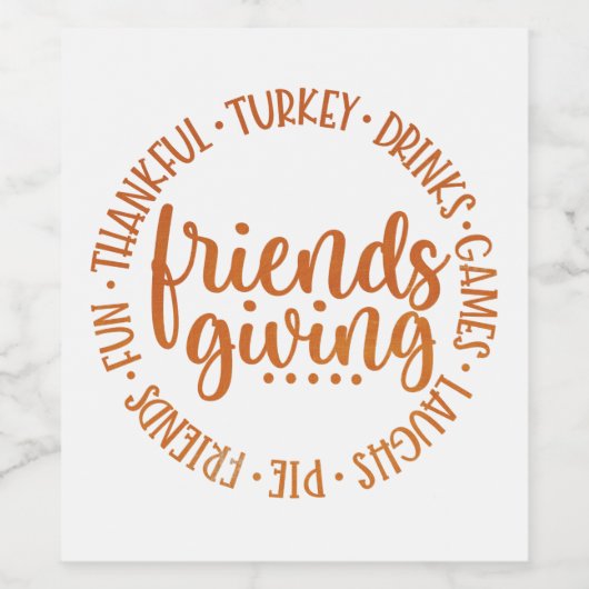 Moderne Freundschaft Weinetikett (Einzelnes Label)