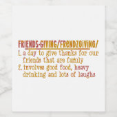 Moderne Freundschaft Weinetikett (Einzelnes Label)