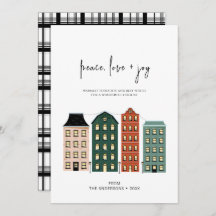 Moderne Friedens-Liebe und Weihnachtsstadt