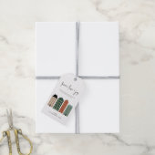 Moderne Friedens-Liebe und Weihnachtsstadt Geschenkanhänger (Mit Garn)