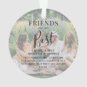 Moderne "FRIENDS" sind das beste Foto Weihnachten  Ornament (Rückseite)