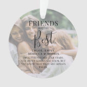 Moderne "FRIENDS" sind das beste Foto Weihnachten  Ornament (Vorderseite)