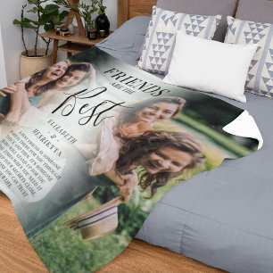 Moderne 'FRIENDS sind das beste Fotogeschenk Fleecedecke