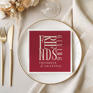 Moderne Friendsgiving-Dinnerparty Serviette
