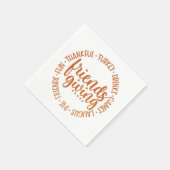 Moderne Friendsgiving-Papierservietten Serviette (Ecke)
