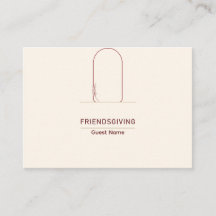 Moderne Friendsgiving-Tischplatzkarten Namen