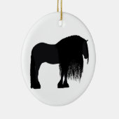 Moderne Friesian Horse Illustration Keramik Ornament (Rechts)