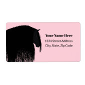 Moderne Friesian Horse Pink Address Return (Vorne)