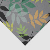 Moderne, frisch überschneidende Blätter auf Mute G Seidenpapier (Ausschnitt)