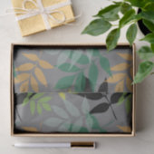 Moderne, frisch überschneidende Blätter auf Mute G Seidenpapier (Geschenk)