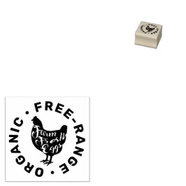 Moderne Frische Eier Typografie Hühner Gummistempel