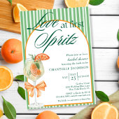 Moderne frische Liebe im ersten Spritz-Brautparty Einladung