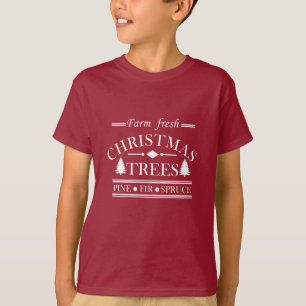 Moderne frische Weihnachtskiefern vom Bauernhof T-Shirt