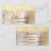 Moderne Friseur Coiffeur Schere Rose Gold Visitenkarte (Vorne/Hinten)