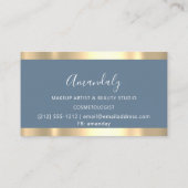Moderne Friseur Coiffeur Schere Smoky Blau Visitenkarte (Rückseite)