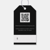 Moderne Friseur-Logos Schwarze Preisschilder Geschenkanhänger (Rückseite)