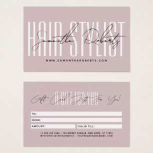 Moderne Friseur-Schrift-Typografie-Geschenkkarte