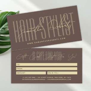 Moderne Friseur-Schrift-Typografie-Geschenkkarte