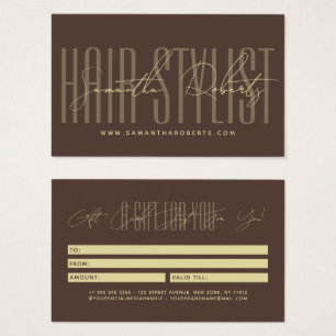 Moderne Friseur-Schrift-Typografie-Geschenkkarte