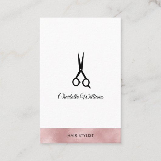 Moderne Friseur Visitentenkarte Visitenkarte (Vorderseite)